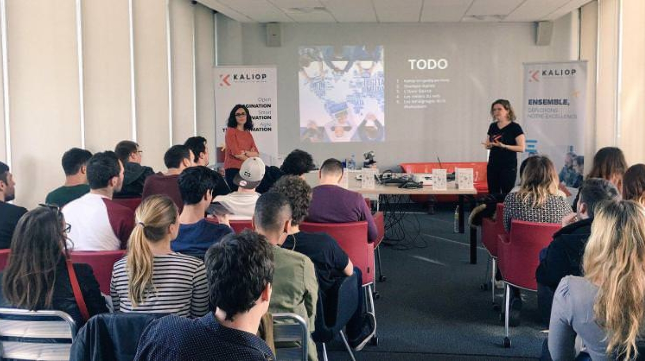 Our Master's 1 students &amp; Kaliop Interactive — digital, campus at the Digital Campus Montpellier campus