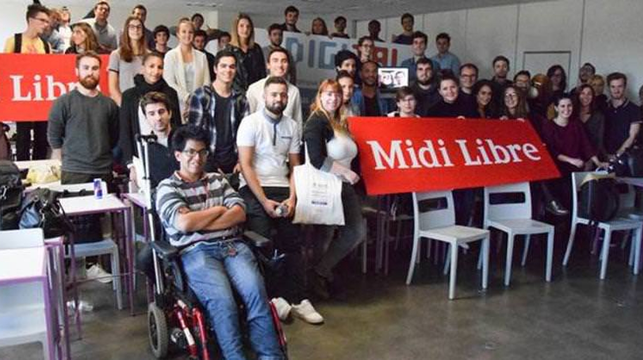 Hackathon avec le journal Midi Libre — école, web au campus Digital Campus de Montpellier